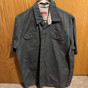 Mens Wrangler Short Sleeve Western Shirt